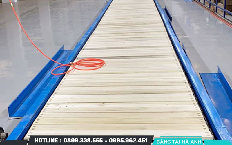 Băng tải gỗ là một hệ thống vận chuyển cơ khí chuyên dụng, sử dụng mặt băng được tạo thành từ các thanh gỗ