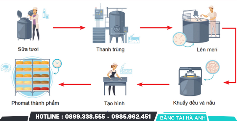 Quy trình sản xuất phô mai