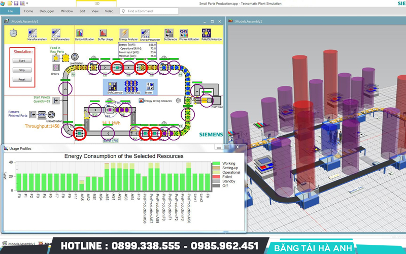 Phần mềm mô phỏng dây chuyền sản xuất