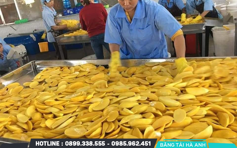 quy trình sản xuất xoài sấy dẻo