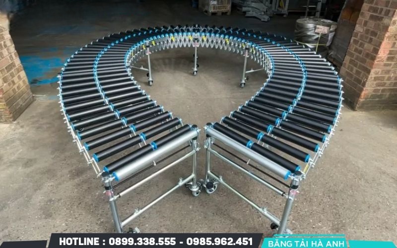 Băng tải con lăn xếp linh hoạt dạng Zic-zac