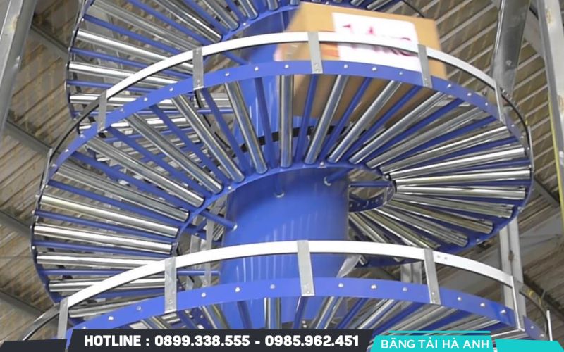 Băng tải xoắn ốc là một hệ thống vận chuyển hàng hóa được thiết kế theo hình dạng trôn ốc
