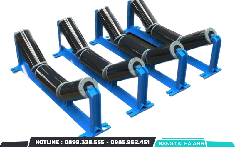 Giá đỡ giúp cố định con lăn vào hệ thống băng tải