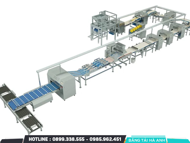 Dây chuyền sản xuất bánh đa là một hệ thống máy móc tự động hóa