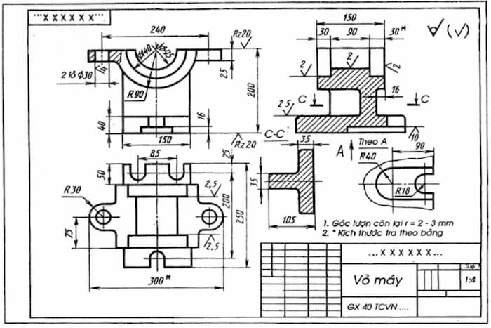 Đọc hiểu cơ bản bản vẽ cơ khí