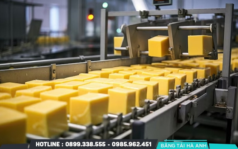 Băng tải vận chuyển kết nối các công đoạn trong dây chuyền