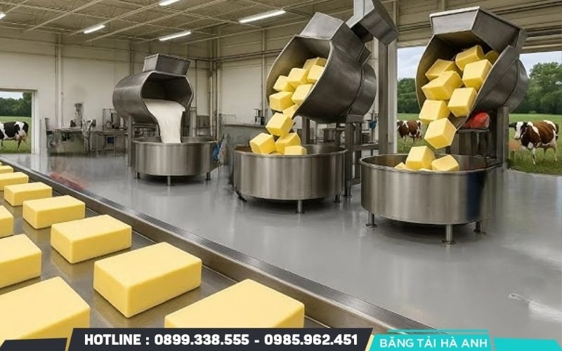 Dây chuyền sản xuất phô mai cứng hướng đến các sản phẩm có thời gian ủ lâu và hương vị đậm đà