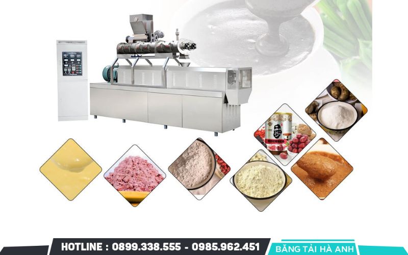 Dây chuyền sản xuất cháo ăn liền là hệ thống thiết bị tự động hóa được thiết kế để chế biến, nấu, sấy và đóng gói cháo