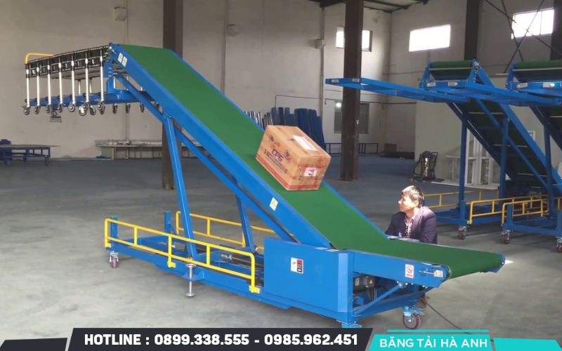 Góc nghiêng của băng tải cũng ảnh hưởng đến khả năng giữ tải