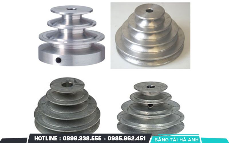 Puly đai thang là loại puly phổ biến nhất trong các thiết bị cơ khí