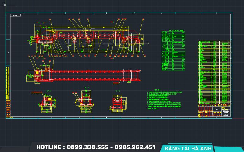 Bản vẽ kỹ thuật cung cấp thông số chính xác về kích thước cắt gọt kim loại, vị trí khoan lỗ và các mối ghép hàn