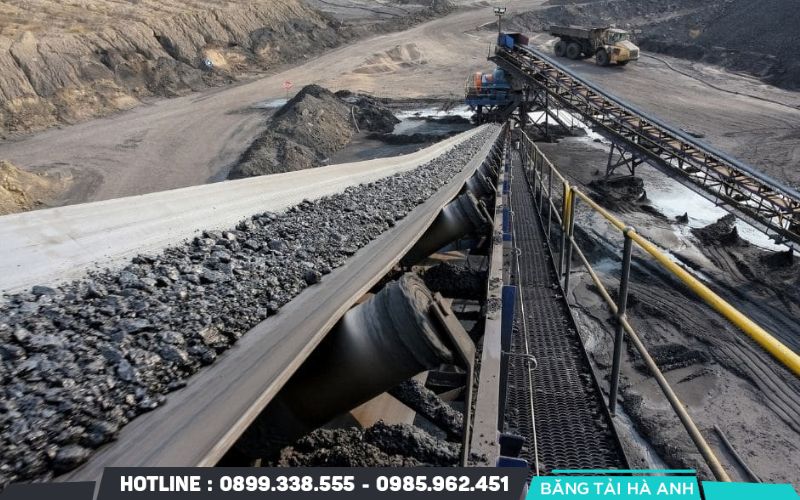 Băng tải được ứng dụng trong ngành khai tác khoáng sản