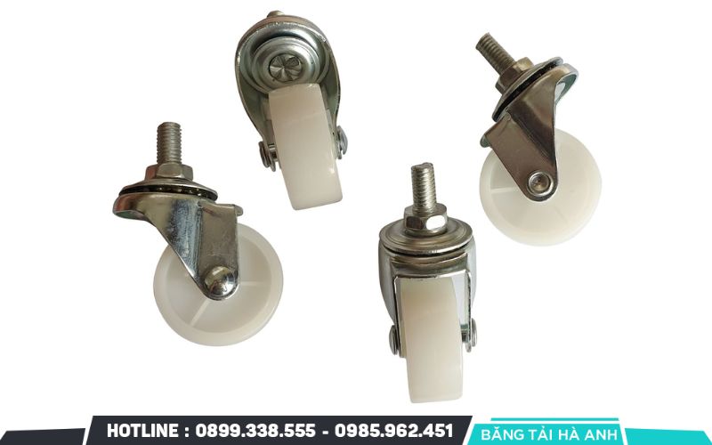 Bánh xe con lăn làm từ nhựa PU sở hữu độ đàn hồi tốt và khả năng chịu mài mòn cao