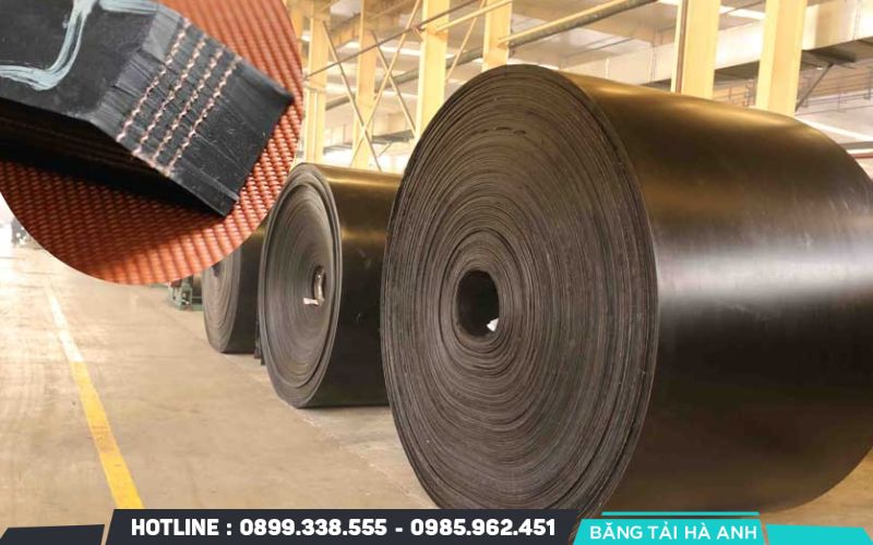 Băng tải kém chất lượng thường sử dụng lớp bố EP hoặc NN có mật độ sợi thưa