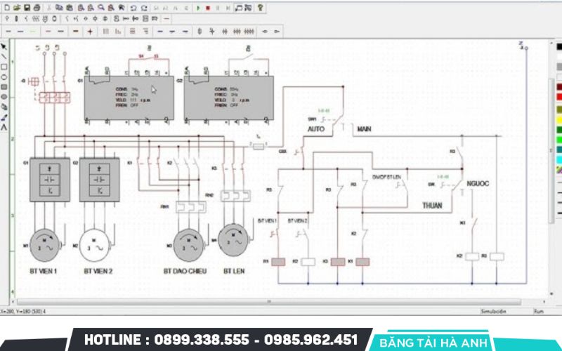 Sơ đồ mạch điều khiển băng tải