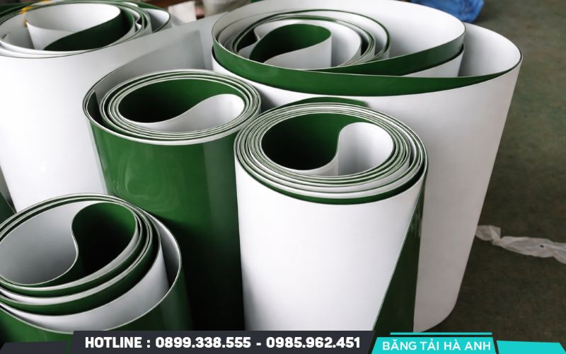 Dây băng tải PVC với thành phần chính là hỗn hợp nhựa dẻo cao cấp