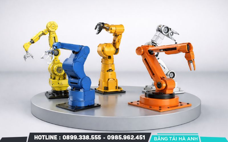 Robot khớp bản lề thường có cấu tạo từ 4 đến 6 trục cho phép tiếp cận linh kiện từ nhiều góc độ khó