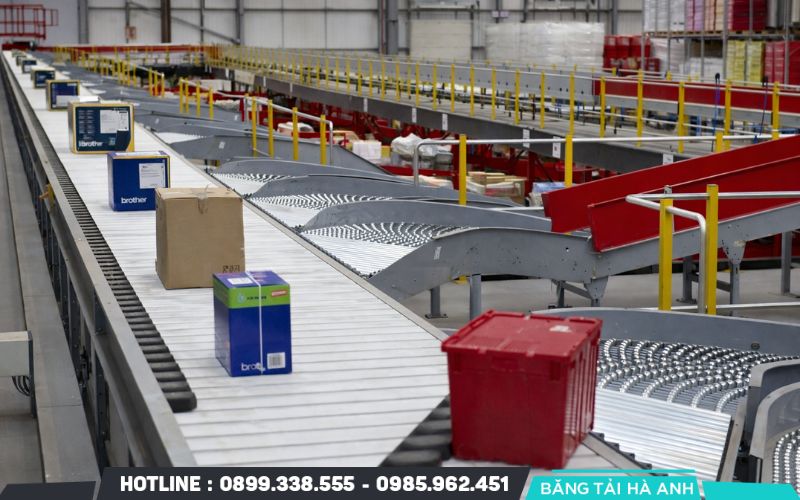ứng dụng băng tải trong phân loại và đóng gói hàng hóa