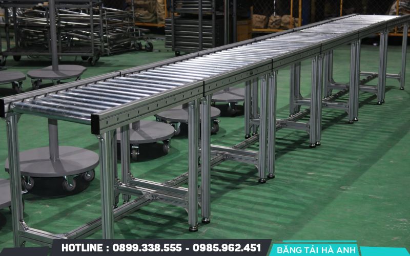 Chân đỡ và cơ cấu điều chỉnh độ cao của băng tải