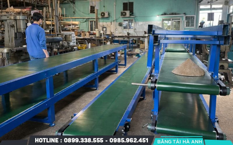 Căn chỉnh vị trí băng tải và rulo chủ động/bị động