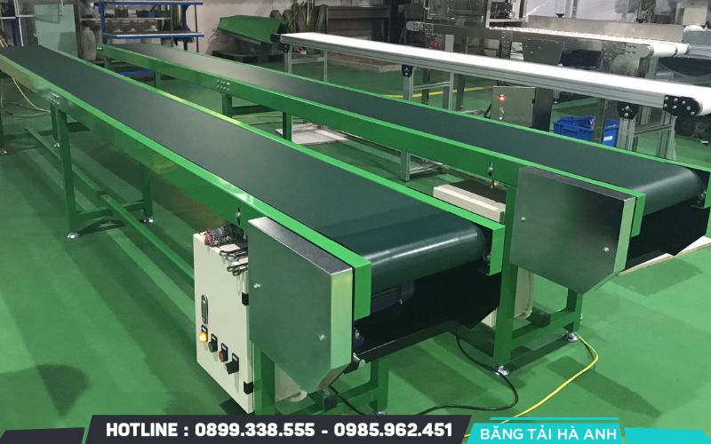 Băng tải PVC xanh ứng dụng trong ngành thực phẩm – chế biến, đóng gói