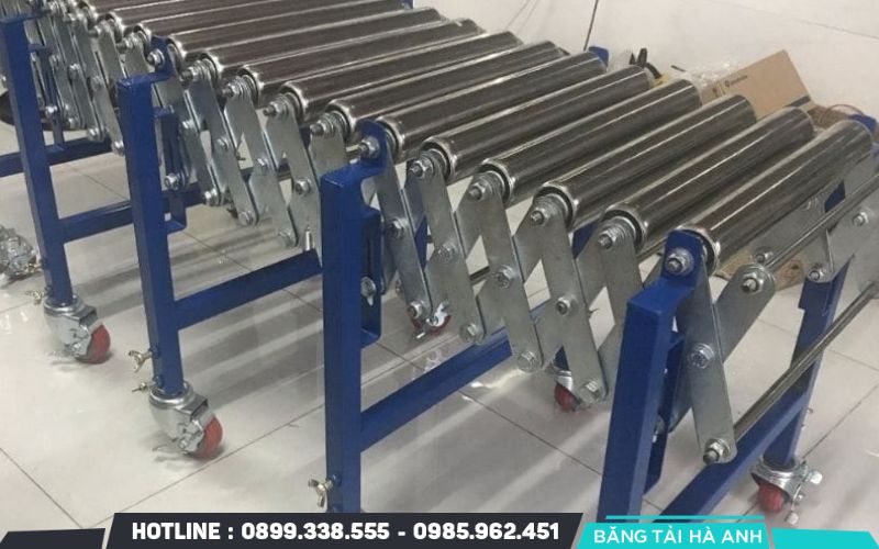 Thiết kế băng tải con lăn xếp