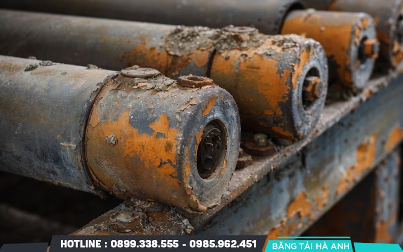 Việc máy dừng hoạt động lâu ngày trong môi trường ẩm ướt dễ dẫn đến tình trạng oxy hóa và tạo gỉ sét trên bề mặt con lăn