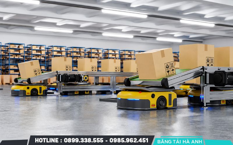 Robot tự hành AGV/AMR trong logistics nội khu nhà máy