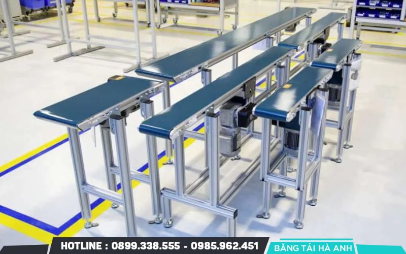 Băng tải nhôm sở hữu nhiều đặc điểm phù hợp với các dây chuyền sản xuất hiện đại