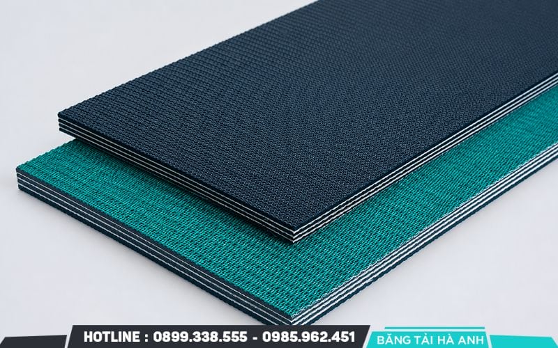 Độ bền của băng tải PVC phụ thuộc vào chất lượng nhựa, mật độ sợi của lớp bố chịu lực