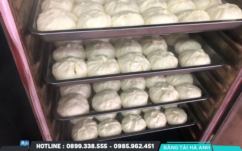 Quy trình gia nhiệt và hấp chín bánh bao số lượng lớn