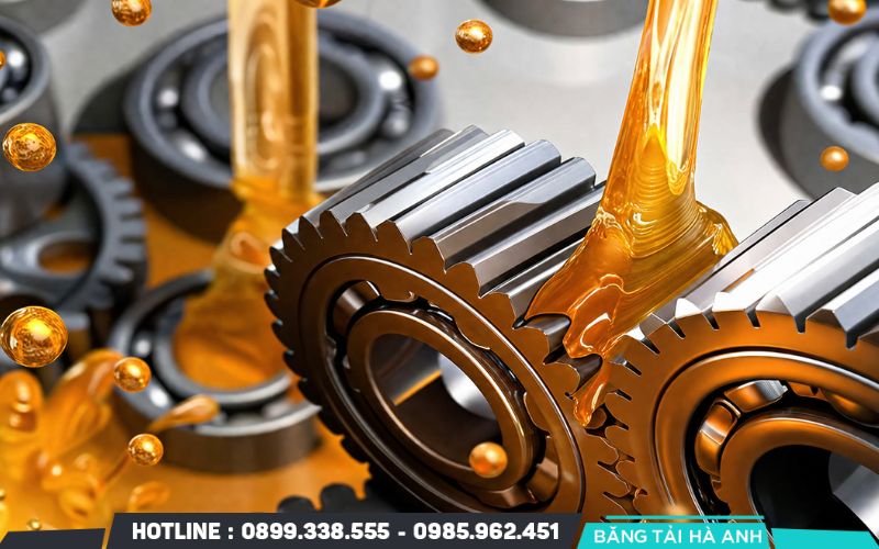 Dầu được bơm từ bể chứa đến các bộ phận chuyển động, sau đó được thu hồi về hệ thống