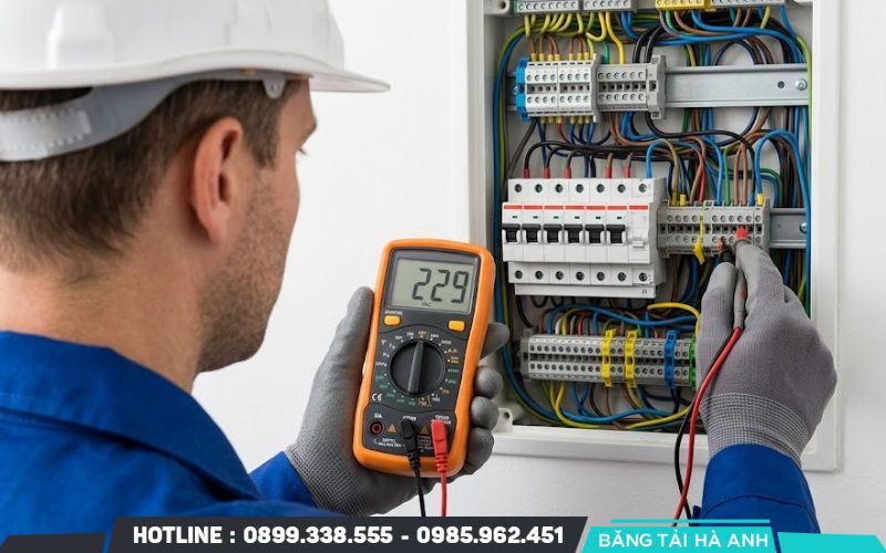 Trước khi sửa chữa, cần ngắt nguồn điện tại tủ điều khiển hoặc thiết bị đóng cắt