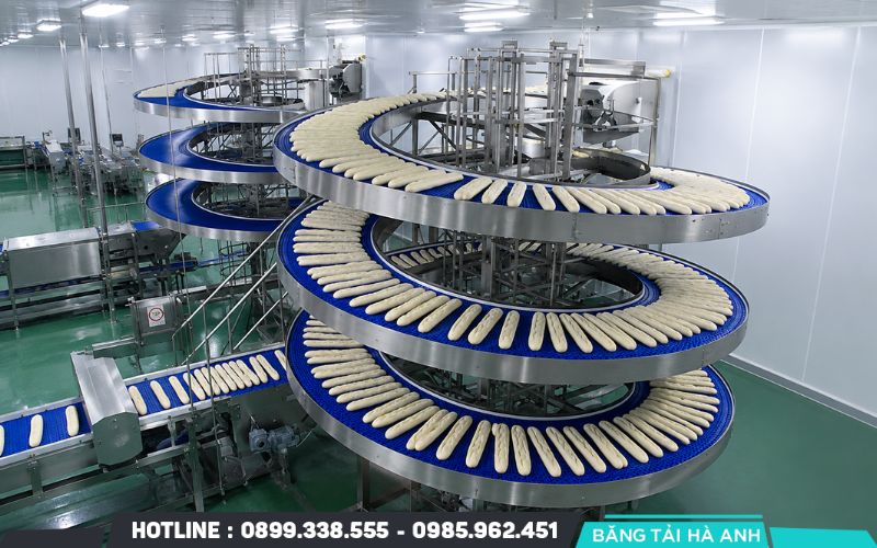 Băng tải xoắn ốc vẫn phù hợp với dây chuyền thực phẩm