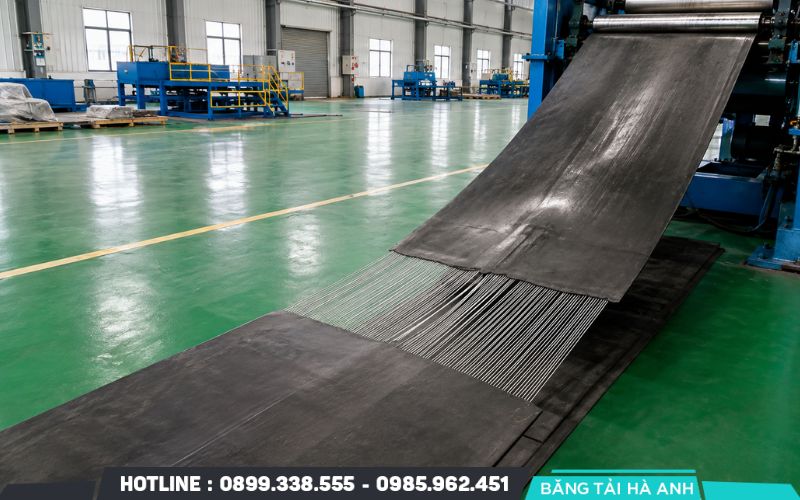 Băng tải cao su lõi thép có độ bền kéo cao và khả năng chịu tải tốt