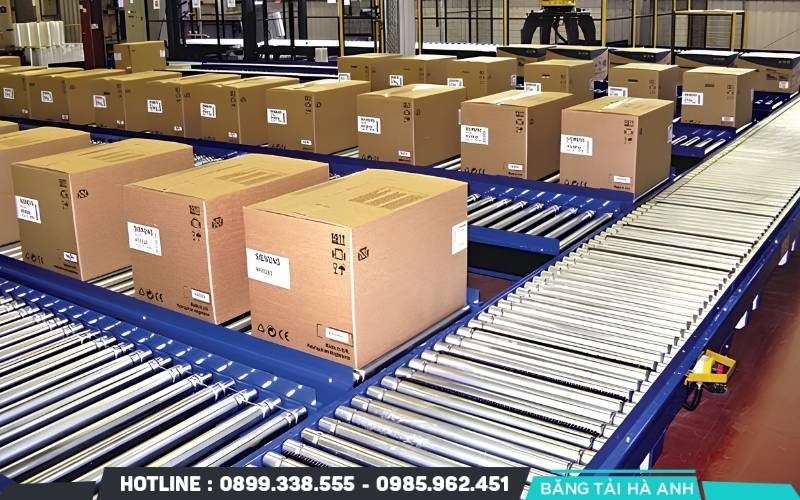Các con lăn nâng đỡ hàng hóa liên tục và duy trì chuyển động ổn định trên tuyến cố định