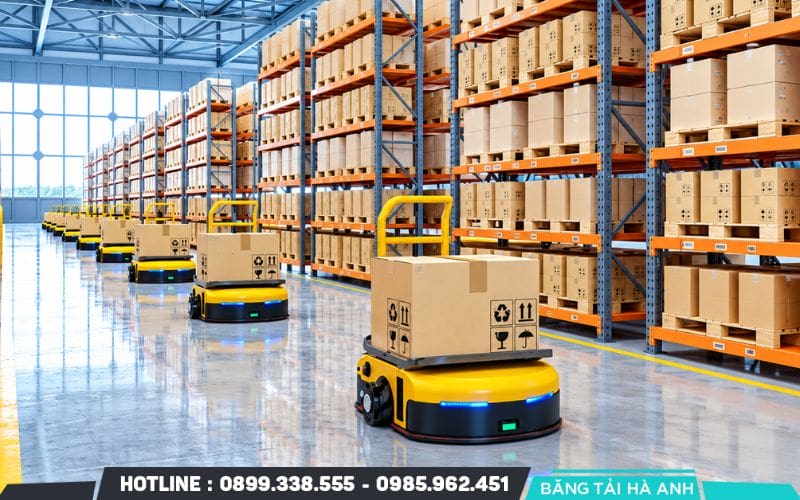Tự động hóa công đoạn vận chuyển giúp giảm thiểu sai sót và bớt phụ thuộc vào lao động thủ công