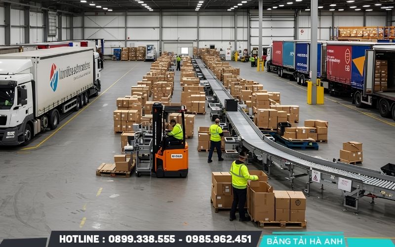 Hệ thống trung chuyển hàng hóa là tập hợp các thiết bị, khu vực làm việc và phương thức vận hành