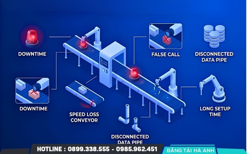 OEE thấp thường xuất phát từ nhiều nguyên nhân kết hợp