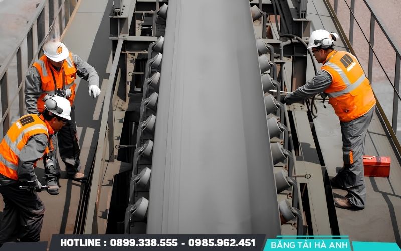 Căn chỉnh, chạy thử và kiểm tra hoạt động của băng tải